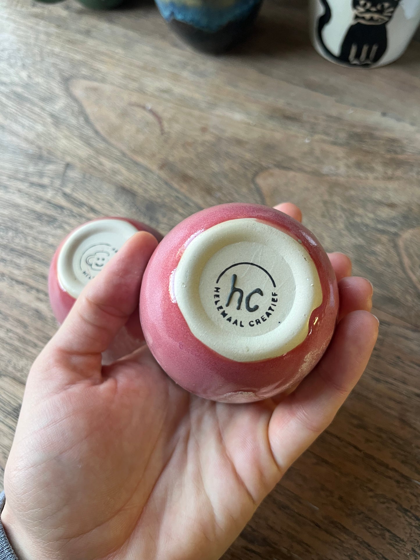 Koffiekopje met overloop roze #5