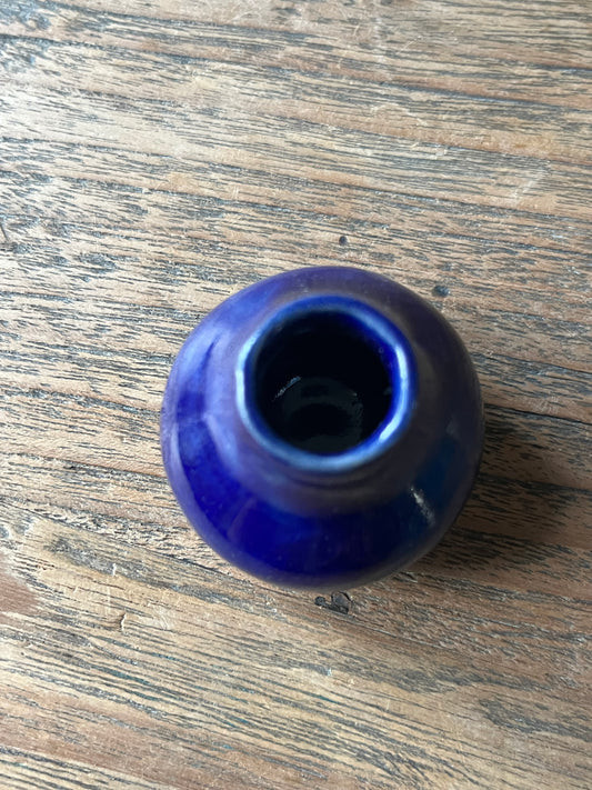 Miniatuur vaas diep blauw 5cm