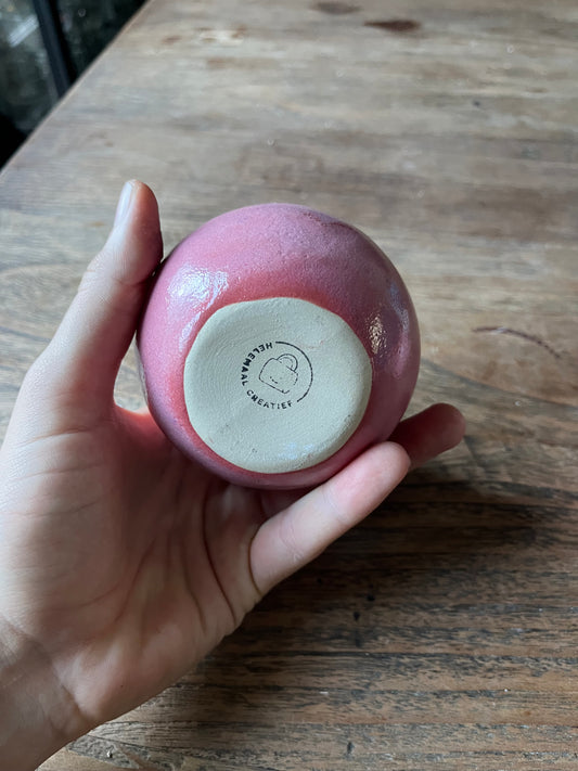 Ronde kop roze met oranje #6