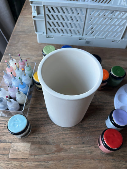 DIY pakket Cilinder vaas h17cm