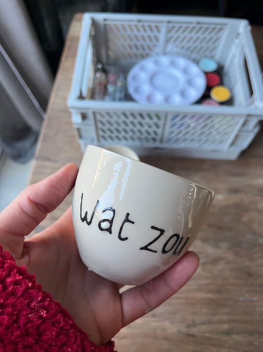 Kopje met quote - Wat zou liefde doen?