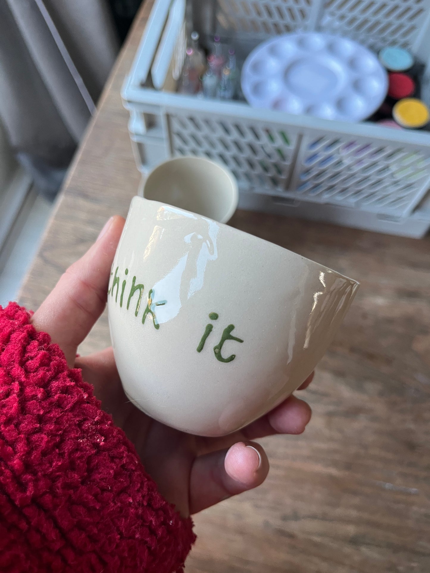 Kopje met quote - Don't overthink it