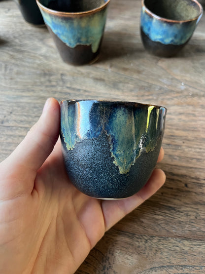 Koffiekopje met overloop donkerblauw #5