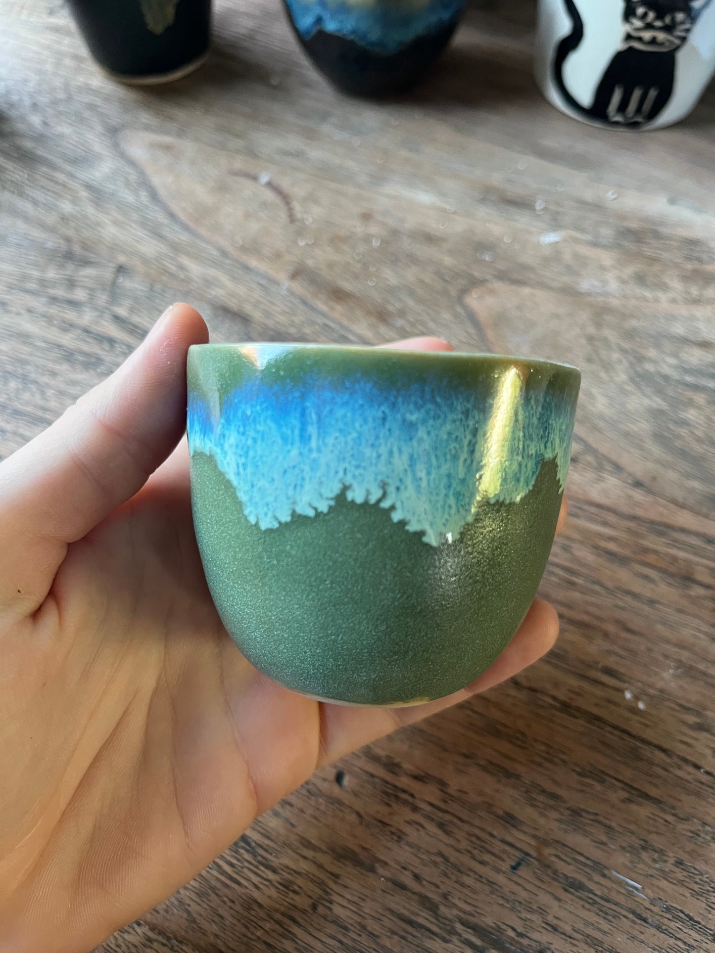 Koffiekopje met overloop groen #5