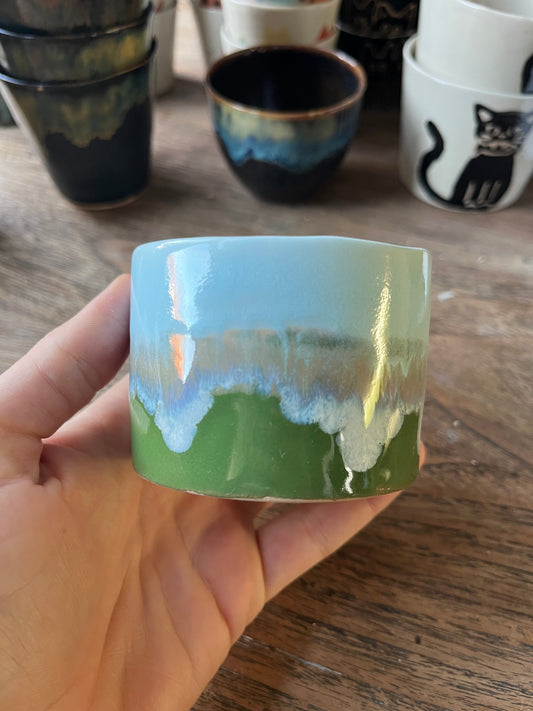 Cilinder mok groen blauw - #4