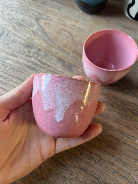 Koffiekopje met overloop roze #5