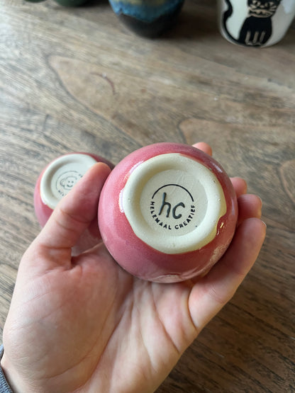 Koffiekopje met overloop roze #5