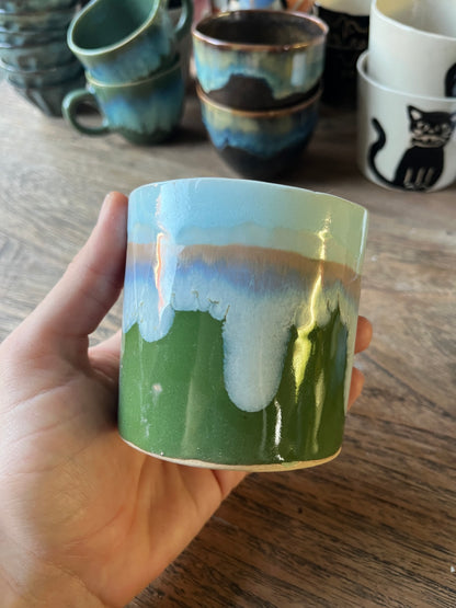 Cilinder mok groen blauw - #4