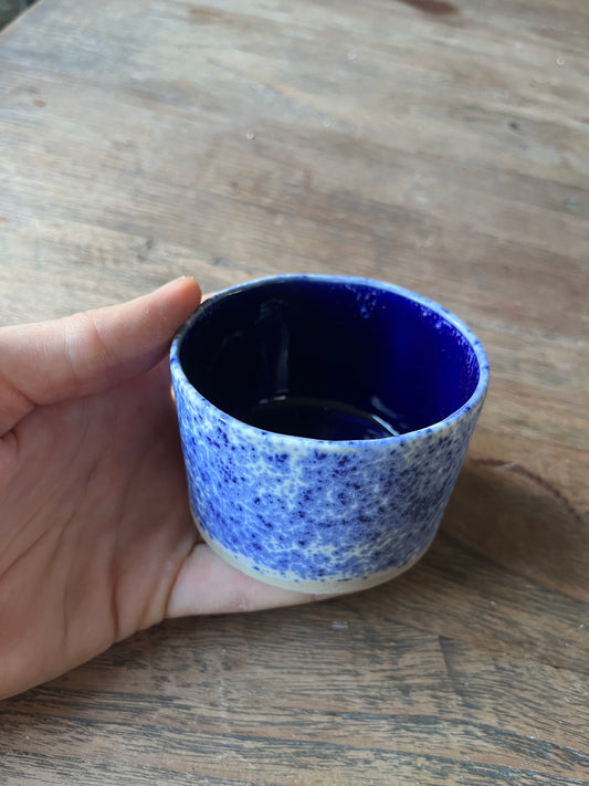 Cilinder mok blauwe spikkels - #4