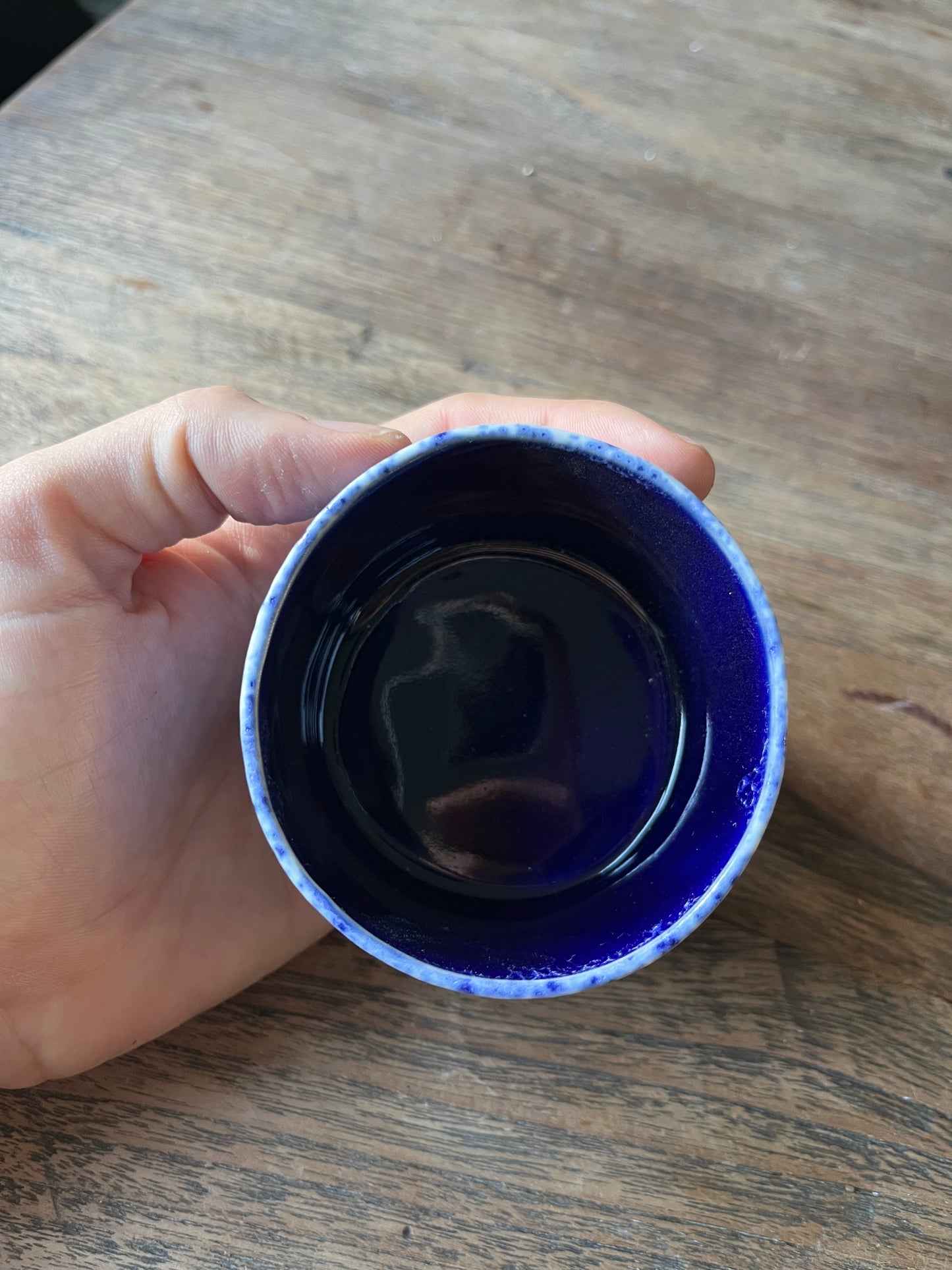 Cilinder mok blauwe spikkels - #4