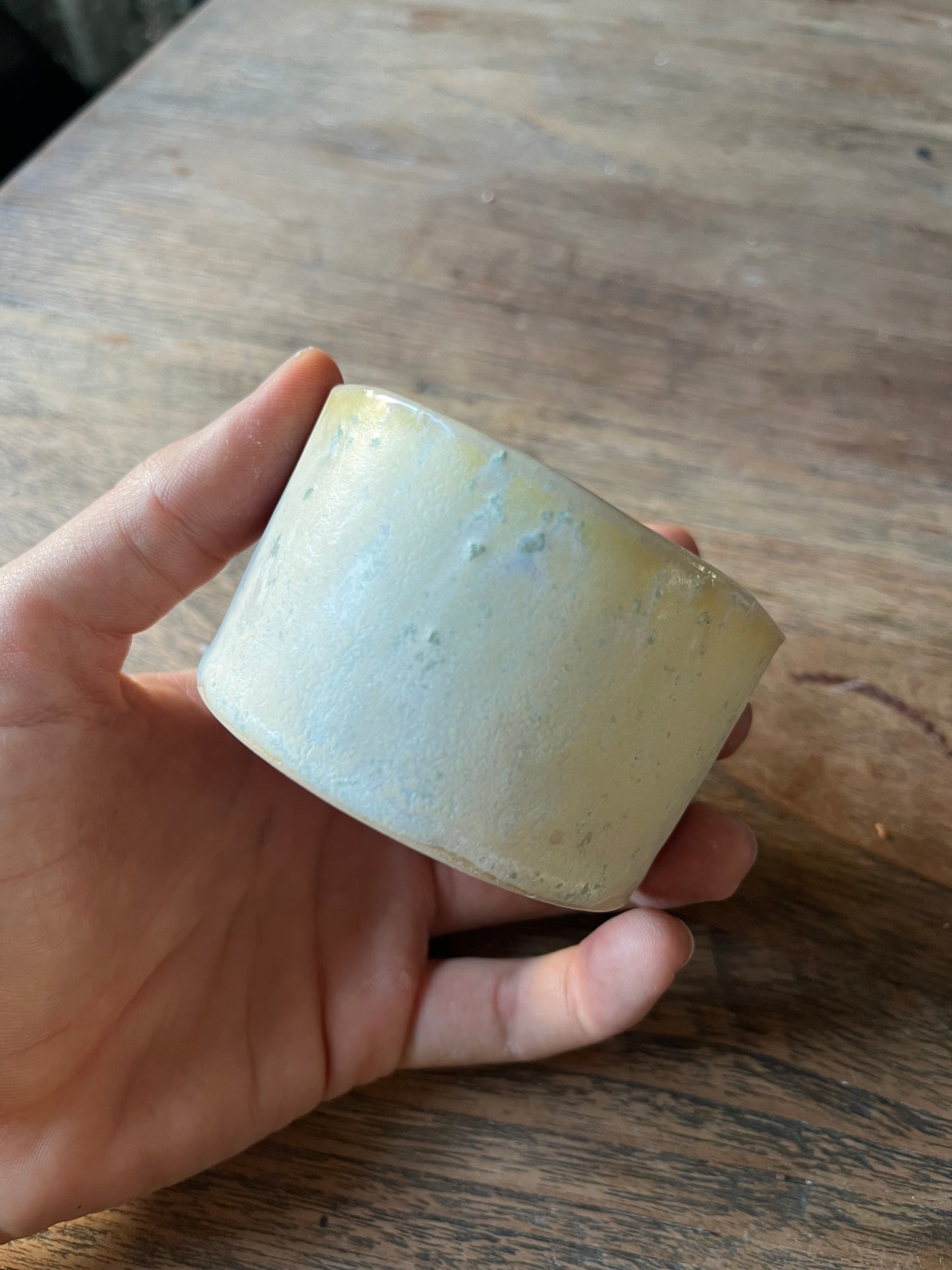Cilinder mok wit groen - #4