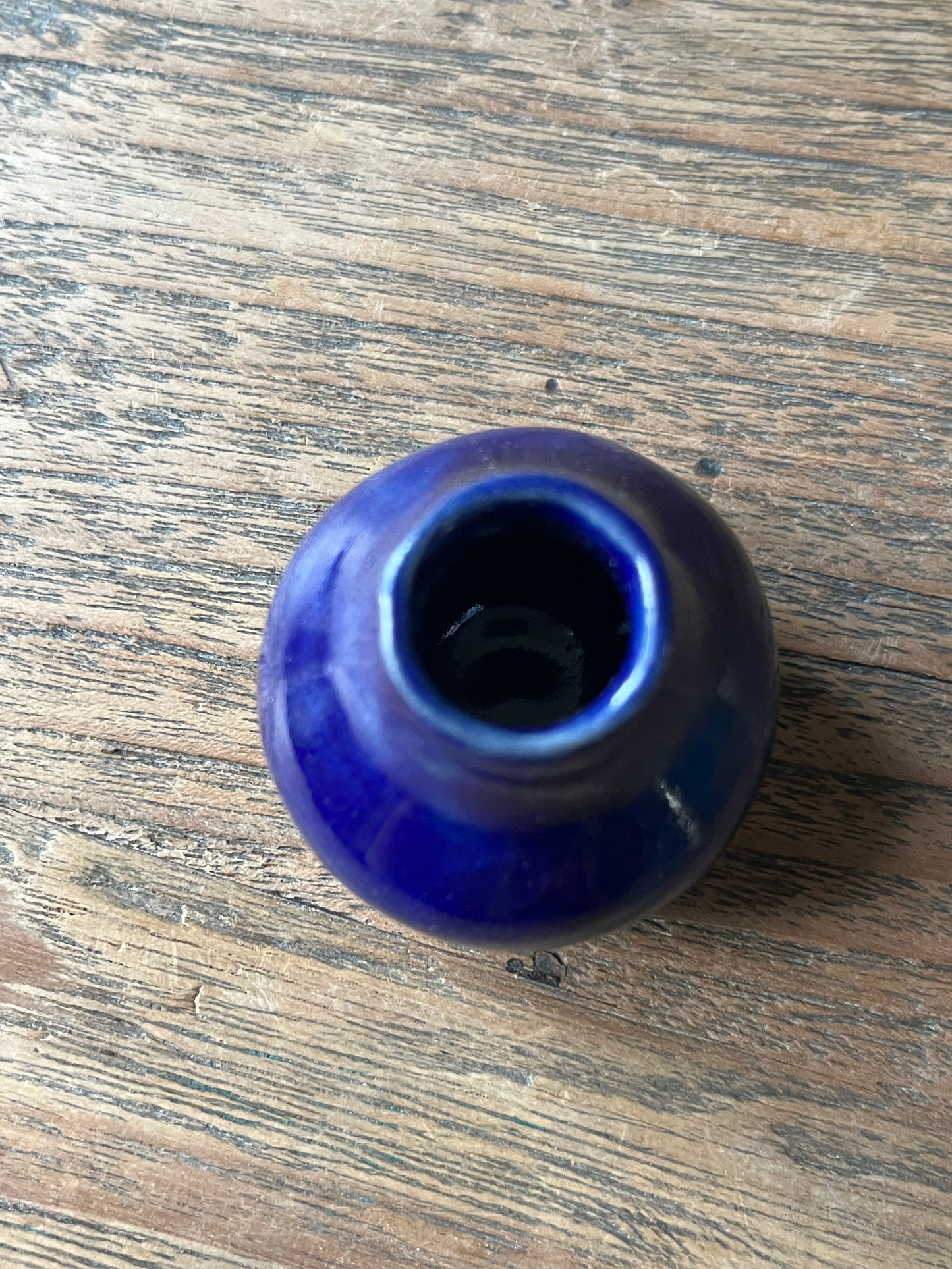 Miniatuur vaas diep blauw 5cm