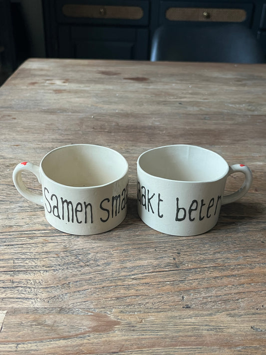 Cilinder mok duo set affirmatie samen smaakt beter - #4