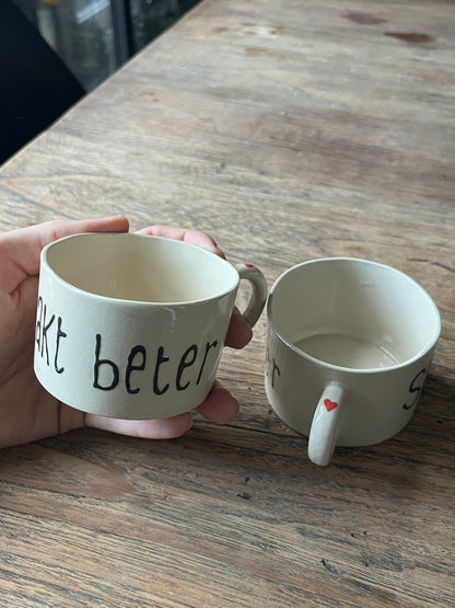 Cilinder mok duo set affirmatie samen smaakt beter - #4