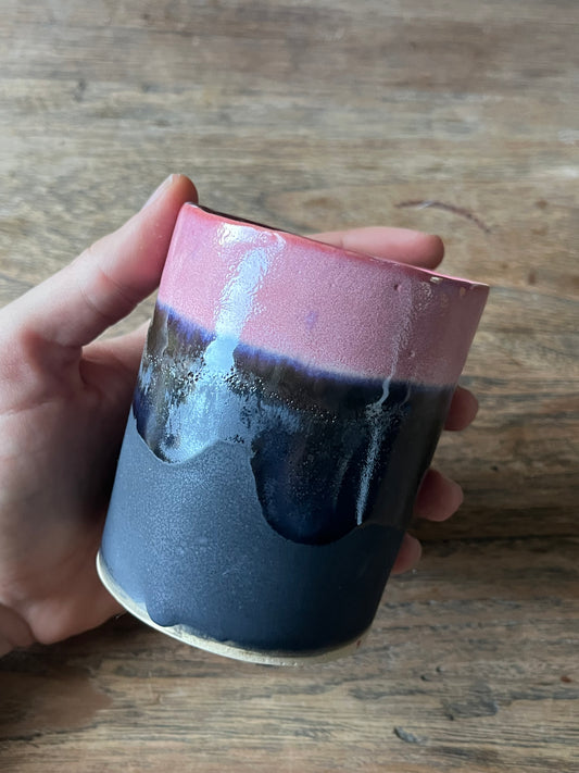 Cilinder mok zwart roze - #4
