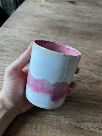 Cilinder mok roze wit - #4