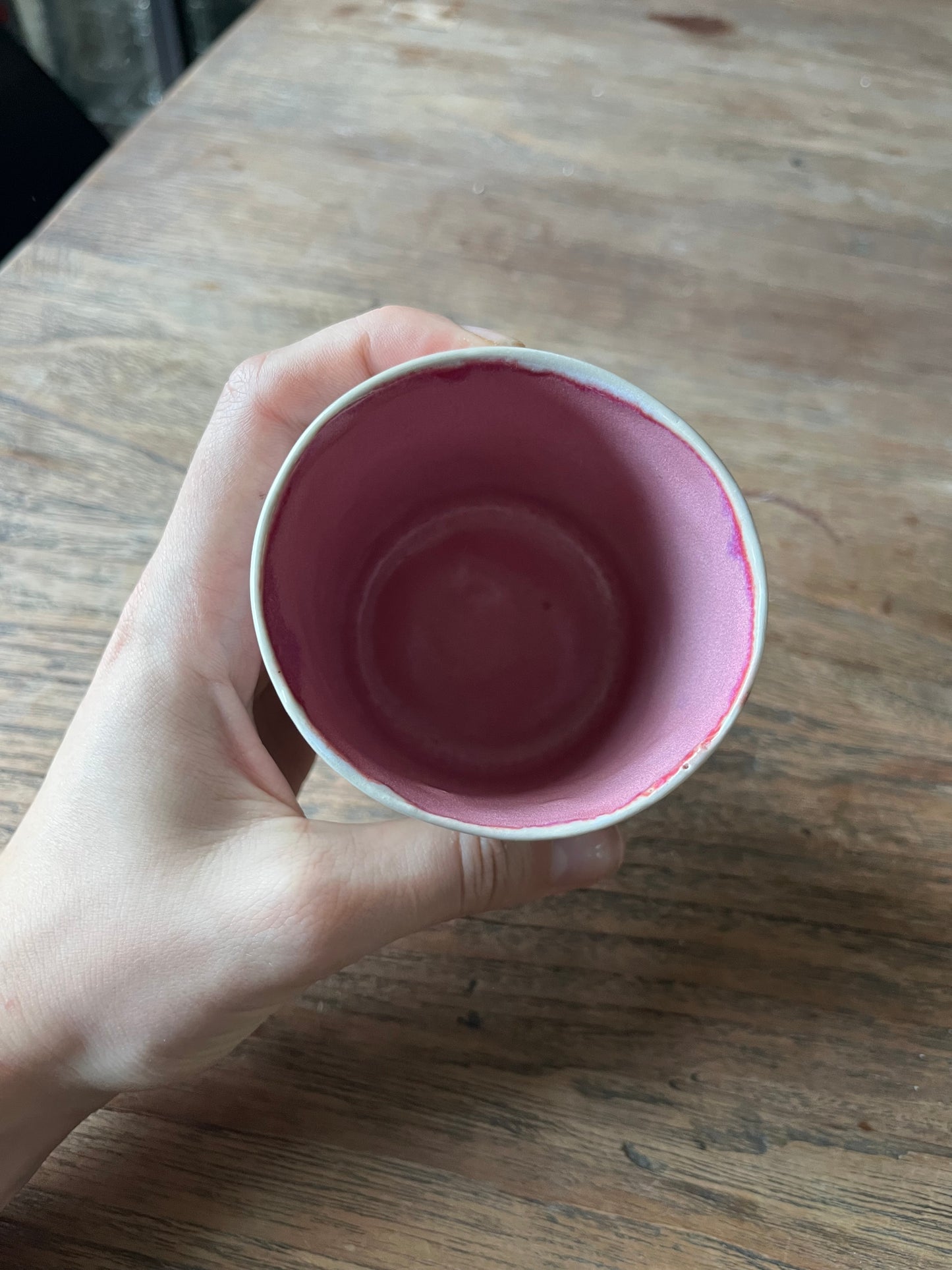 Cilinder mok roze wit - #4
