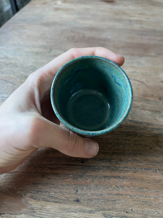 Koffiekopje blauw turquoise