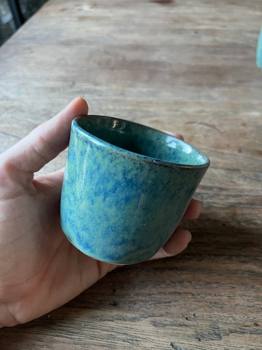 Koffiekopje blauw turquoise