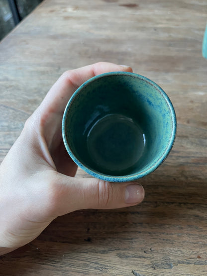 Koffiekopje blauw turquoise
