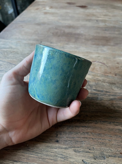 Koffiekopje blauw turquoise