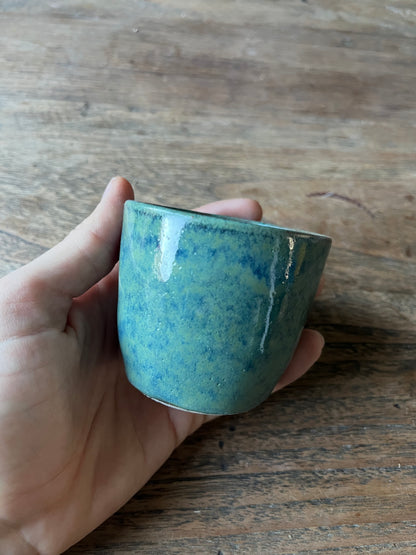 Koffiekopje blauw turquoise