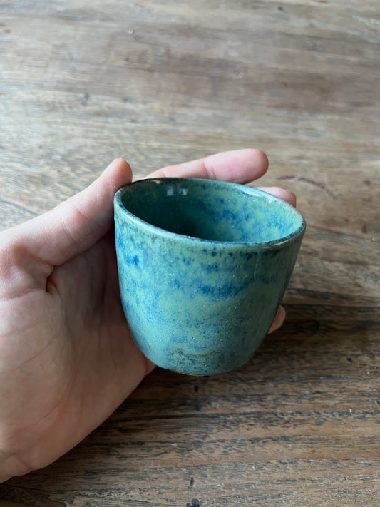 Koffiekopje blauw turquoise