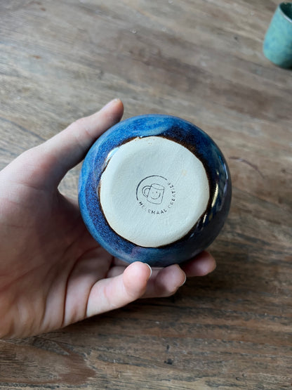 Ronde kop blauw met bruin verloop #6