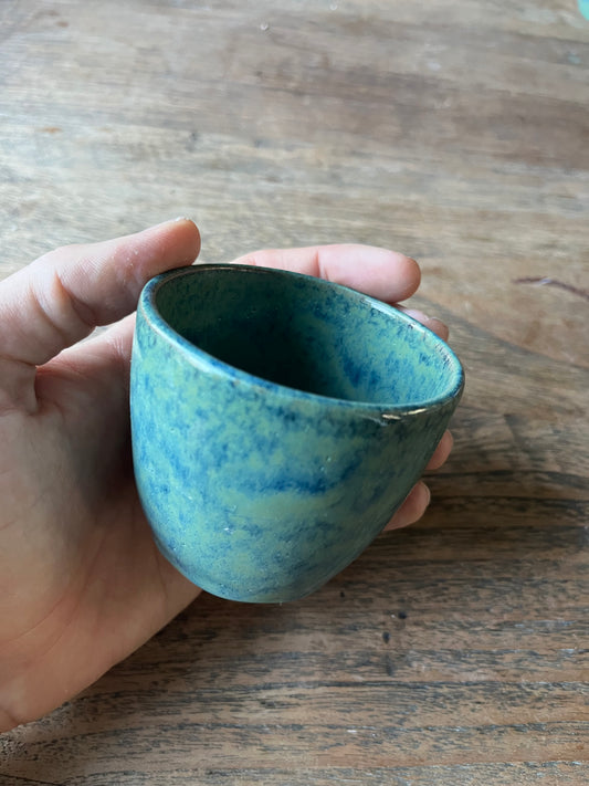 Koffiekopje blauw turquoise