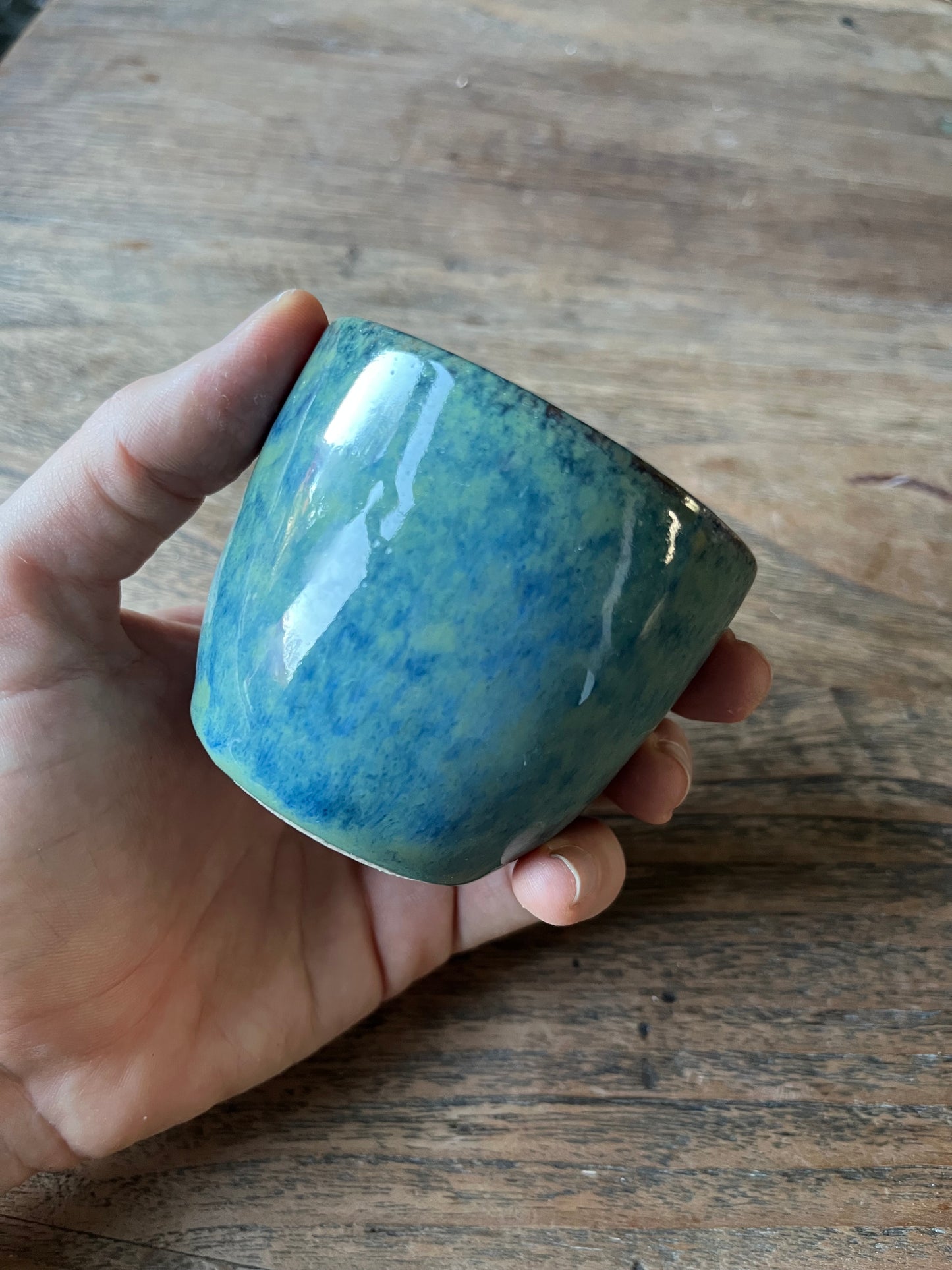 Koffiekopje blauw turquoise