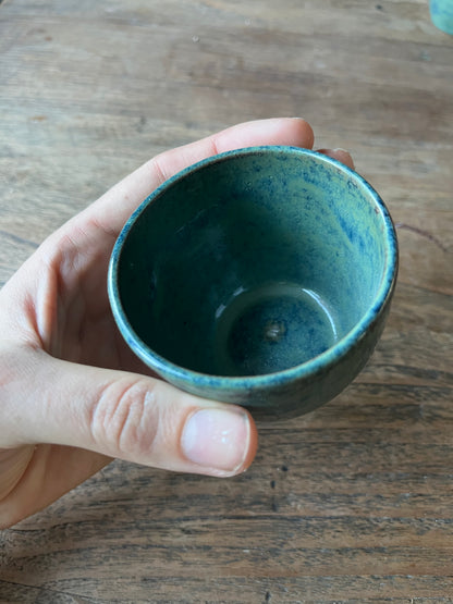 Koffiekopje blauw turquoise