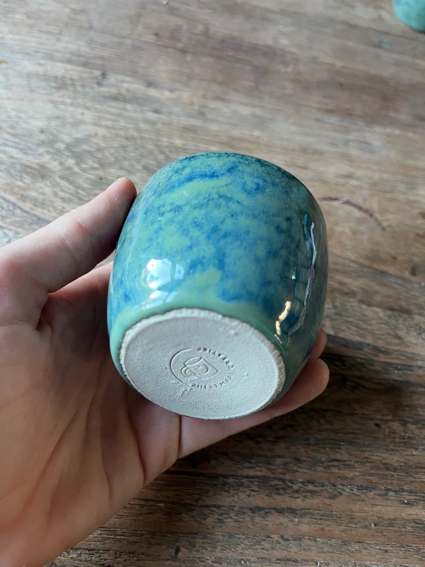 Koffiekopje blauw turquoise