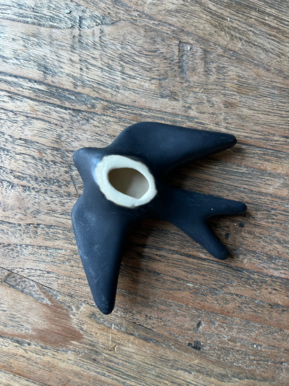 Zwaluw voor aan de muur mat zwart